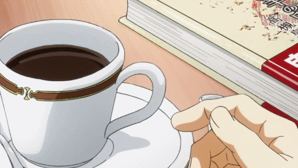 Aesthetic Coffee Shop Anime Cafe Background / Doré doré cafe seoul